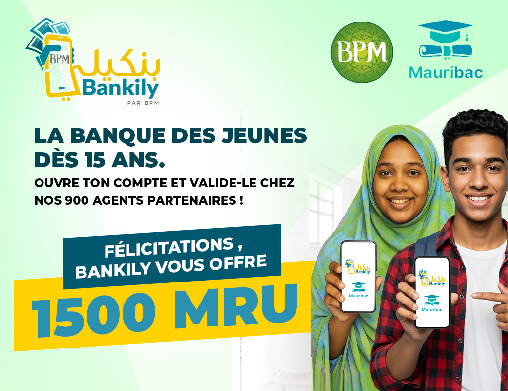 Bankily - 1500 ouguiya pour les rangs 11 à 20